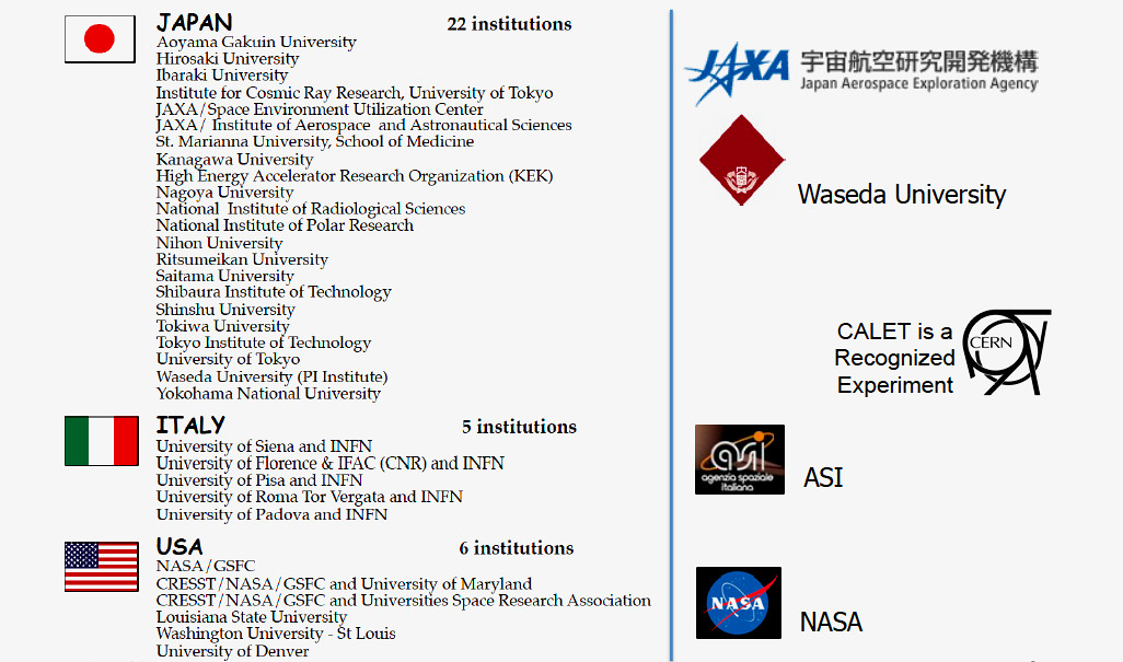 CALET-Institutions-2014